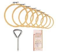 Embroidery Hoops Set, Cross Stitch Frame for Beginners, DIY Craft with Storage Bag, Wooden Hoops for Embroidery and Tapestry Projects