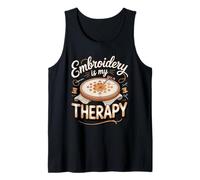 Embroidery is My Therapy Embroidery Cross Stitch Tank Top