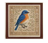 Embroidery Kit - 9.84x9.84 Inch Cross Set, Floral Pattern With , Creative Artistic Embroidery Package, Sewing Yarn Design | Decoration Making Project For Ca