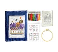 Embroidery Kit with Book Included, Easy for Sewing and Crochet with 90 Patterns | Handbook of Samples for Embroidery, for Adults Learn DIY Crafts Projects and Practice Christmas