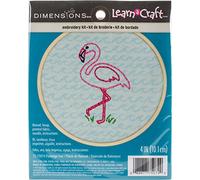 Embroidery Kit with Hoop: Crewel: Flamingo Fun