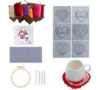 Embroidery Kits, Punch Needle Kit, Colorful Customizable Handcrafted Decorative, Trimits Punch Needle Frame Kit, Embroidery Kits Design for Adult Wall Decor, 5.12 x 5.12 Inches