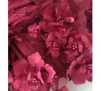 Embroidery Lace Tulle Fabrics, Beading 3D Embroidered Lace Fabric Multicolor 1M Or 5M(Red,5Meters)