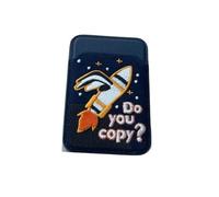 Embroidery Leather Card Holder Magnetic Card Protective Case GPS Anti-Lost Mobile Phone Bag Ultra-Thin Mobile Phone Back Clip