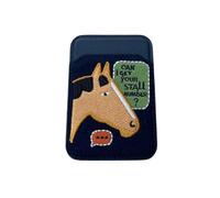 Embroidery Leather Card Holder Magnetic Card Protective Case GPS Anti-Lost Mobile Phone Bag Ultra-Thin Mobile Phone Back Clip
