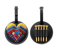 Embroidery Love Black Printed Golf tee Storage Bag - for Men only, Durable PU Material, Easy to Carry, Enhance The Golf Experience
