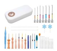 Embroidery Needle Set for Punch Needle, Complete Set for Punch Needling - Ergonomic Craft Accessories for Towels Clothes Blankets Cushions Rugs