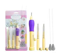 Embroidery Needle Set with Stamp, Hand Sewing Needles for Cross Stitch & Wool, Plastic and Silicone Tools for Beginners and Experts, 12x1.8cm