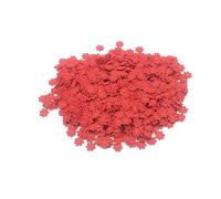 Embroidery Patch 100PCS Mini Handmade Fabric Flower Appliques Patches for Wedding Decoration Craft Sewing Accessories 1.3cm for Clothes(Red)