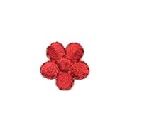 Embroidery Patch 10PCS/1.5 * 1.5CM Mini Fabric Flower Applique Clothes Stickers,Tiny Plum Blossom Embroidery Iron On Patches Decoration for Clothes(Red)