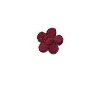 Embroidery Patch 10PCS/1.5 * 1.5CM Mini Fabric Flower Applique Clothes Stickers,Tiny Plum Blossom Embroidery Iron On Patches Decoration for Clothes(Wine Red)