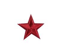 Embroidery Patch 10PCS Multi-Colored Star Embroidered Patches Sew Iron On Clothing Gold Silver for Clothes Appliques Craft Sticker Stripes for Clothes(Red)