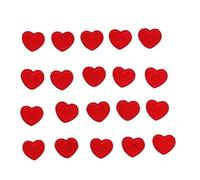Embroidery Patch 20pcs Embroidery Iron On Mini Red Love Heart Patch Cartoon Cute Stickers DIY Apparel Appliques for Clothes
