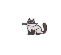 Embroidery Patch 6.5cmx4.5cm 10 Piece Funny Cat Embroidered Patch Iron On Cartoon Animal Applique for Clothes Backpack for Clothes(Color 5)