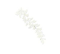 Embroidery Patch, Long Leaf Floral Embroidery Applique Patch 24x6.5cm Multicolor 2 Pcs Iron On(White)