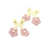 Embroidery Patch, Multicolor Knitted Cherry Yarn Embroidery Patches for Sweaters DIY Sewing 2 Pcs(4)
