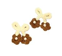 Embroidery Patch, Multicolor Knitted Cherry Yarn Embroidery Patches for Sweaters DIY Sewing 2 Pcs(5)