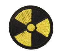 Embroidery Patch | Nuclear Embroidery Patch Dangerous Sign for Clothing Backpacks Hats Shirt DIY Fabric,Sew on or Iron on Embroidered Badge Easy to Clean