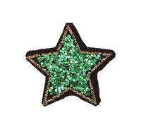 Embroidery Patches 10PC/lot 4cm Glitter Sequin Star Embroidered Patch Iron On Applique for Clothes Dress Plant Hat Jeans Sewing Flower DIY for DIY(Antique Copper)
