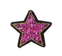Embroidery Patches 10PC/lot 4cm Glitter Sequin Star Embroidered Patch Iron On Patch Applique for Clothes Dress Plant Hat Jeans Sewing Flower DIY(Antique Brass)
