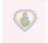 Embroidery Patches 10PCS Cute Mini Hollow Mesh Love Flower Patches Lace Fabric Embroidery Headwear DIY Clothing Sewing Supplies Stickers for Repair Decoration Clothes(LA-6-235-4)