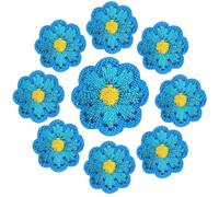 Embroidery Patches 10pcs/Lot Flower Patches for Clothing Iron On Small Designer Embroidered Sew Bulk for DIY(COLOR4)