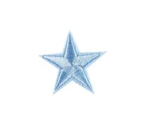 Embroidery Patches 10PCS Multi-Colored Star Embroidered Patches Sew Iron On Clothing Gold Silver for Clothes Appliques Craft Sticker Stripes(Sky Blue)