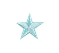 Embroidery Patches 10PCS Multi-Colored Star Embroidered Patches Sew Iron On Clothing Gold Silver for Clothes Appliques Craft Sticker Stripes(Light Blue)