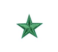 Embroidery Patches 10PCS Multi-Colored Star Embroidered Patches Sew Iron On Clothing Gold Silver for Clothes Appliques Craft Sticker Stripes(Green2)