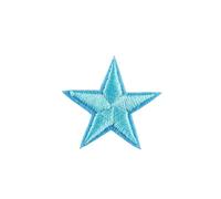 Embroidery Patches 10PCS Multi-Colored Star Embroidered Patches Sew Iron On Clothing Gold Silver for Clothes Appliques Craft Sticker Stripes(Blue)