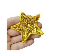 Embroidery Patches 10pcs Sequins Glitter Star Ironing Patch Embroidery Cloth Jacket Bag Hat Decor Accessories Flash DIY Craft Supplies for DIY(Color 17,Small(6 * 6cm))