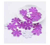 Embroidery Patches 120Pcs Glitter Silver Snowflake Cloth Appliques Sewing On Christmas Decor Accessories Clothing Bag Hat DIY Patches(Rose Red)