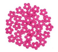 Embroidery Patches 30pcs 1.5cm Colorful Mini Flower Embroidery Applique Hand Sewing Patches Decoration DIY Accessories for DIY(Color7)