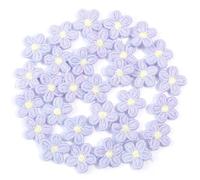 Embroidery Patches 30pcs 1.5cm Colorful Mini Flower Embroidery Applique Hand Sewing Patches Decoration DIY Accessories for DIY(Color16)