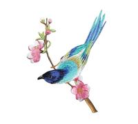 Embroidery Patches 3pc Flower Embroidered Birds Patches Iron On Patch Accessories for Coat Jeans Dress Cute Flying for DIY(Color2)