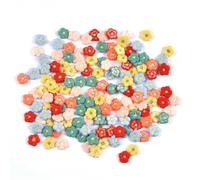 Embroidery Patches 50Pcs 10.5mm Multicolor Flower Patches Mini Appliques DIY Embroidery Crafts Sewing Accessories Clothes Decor Handmade Materials for DIY(Random Mixed)