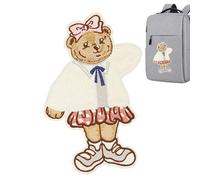 Embroidery patches for clothes, places of clothing - Small bear appliqués for hat - Decorative applique clothing, jackets, jeans, hat, backpacks, embroidery patches for sewing