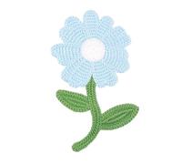 Embroidery patchest 14.5 * 8.5CM 15PCS Small Crochet Sun Flower Patches Embroidery Patch Iron On Appliques Chinese for Clothing Sew On for Jeans Jacket(Light Blue)