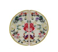 Embroidery patchest 15-19CM Round Peacock Phoenix Flower Blossom Embroidery Patch Iron On Appliques Chinese for Clothing Large Sew On Patches for Jeans Jacket(Flower 22 * 20cm)