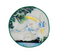 Embroidery patchest 15-19CM Round Peacock Phoenix Flower Blossom Embroidery Patch Iron On Appliques Chinese for Clothing Large Sew On Patches for Jeans Jacket(Couple Crange 18 * 18cm)