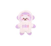 Embroidery patchest 5 * 6.5CM 10PCS Cartoon Cute Cat Animal Embroidery Patch Iron On Appliques Chinese for Clothing Large Sew On Patches for Jeans Jacket(Light Purple Cat)