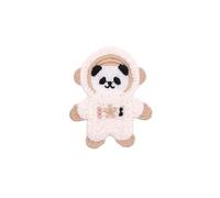 Embroidery patchest 5 * 6.5CM 10PCS Cartoon Cute Cat Animal Embroidery Patch Iron On Appliques Chinese for Clothing Large Sew On Patches for Jeans Jacket(Khaki Panda)