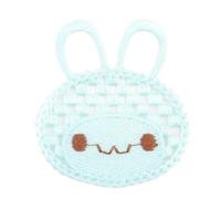 Embroidery patchest 6 * 5CM 30PCS Cute Rabbit Animals Embroidery Patch Iron On Appliques Chinese for Clothing Large Sew On Patches for Jeans Jacket(Green)