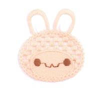 Embroidery patchest 6 * 5CM 30PCS Cute Rabbit Animals Embroidery Patch Iron On Appliques Chinese for Clothing Large Sew On Patches for Jeans Jacket(Orange Color)