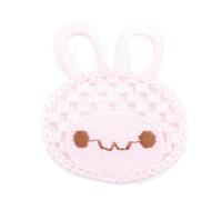 Embroidery patchest 6 * 5CM 30PCS Cute Rabbit Animals Embroidery Patch Iron On Appliques Chinese for Clothing Large Sew On Patches for Jeans Jacket(Pink)