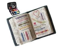 Embroidery Pattern Book, Embroidery, All Techniques and 86/106 Stitches, 40 Designs, Professional Stitches Dictionary for Sewing Skills, Beginners to Advanced Handmade Techniques