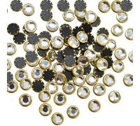 Embroidery Point Kundan Stones Beads Flat Back Glue On Rhinestones for Jewellery Making Kit 500 Pcs Marquise Shape for Multi-Purpose Craft Work (4mm)