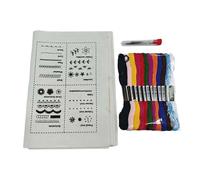 Embroidery Practice Book - Easy Set |Handmade Embroidery Crafting Kit for Learning Basic Stitches, Skill Building & Relaxation | Quilters, Students, Adults, School Projects, Mindfulness,