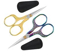 Embroidery Precision Scissors-Glexal 5 Inch Vintage Scissors-2 Pack,Ultra Sharp Blade Shears,Scotch Small Crafts Scissors for Multi Purpose…