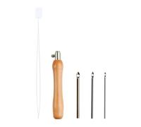 Embroidery Punch Needle Kit Adjustable Wooden Needle Punch Punch Needle Starter Kit Punch Needles with Handles Punch Needle Rug Hooking Tool Complete Set for Adults Beginner Embroidery